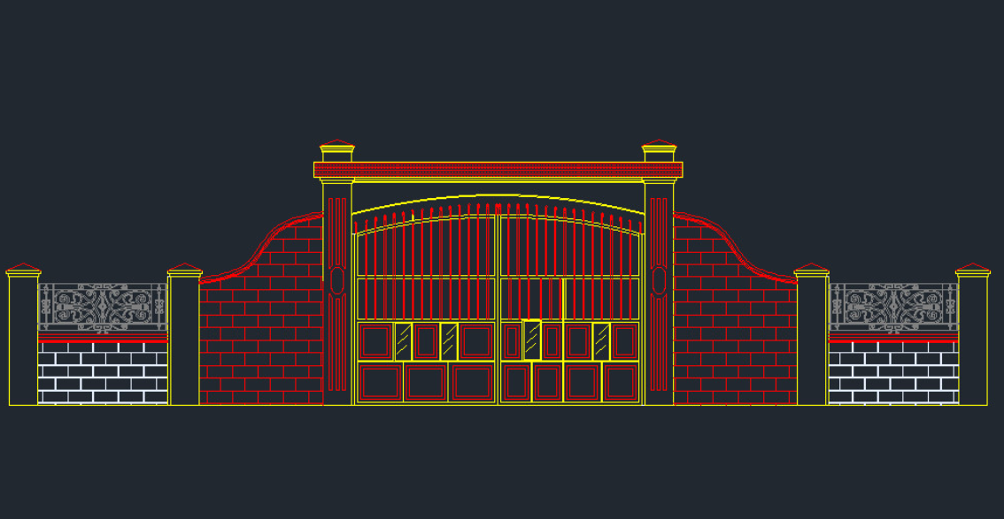 دانلود فایل طراحی حصار و نرده اتوکد DWG | Fence Design DWG Download